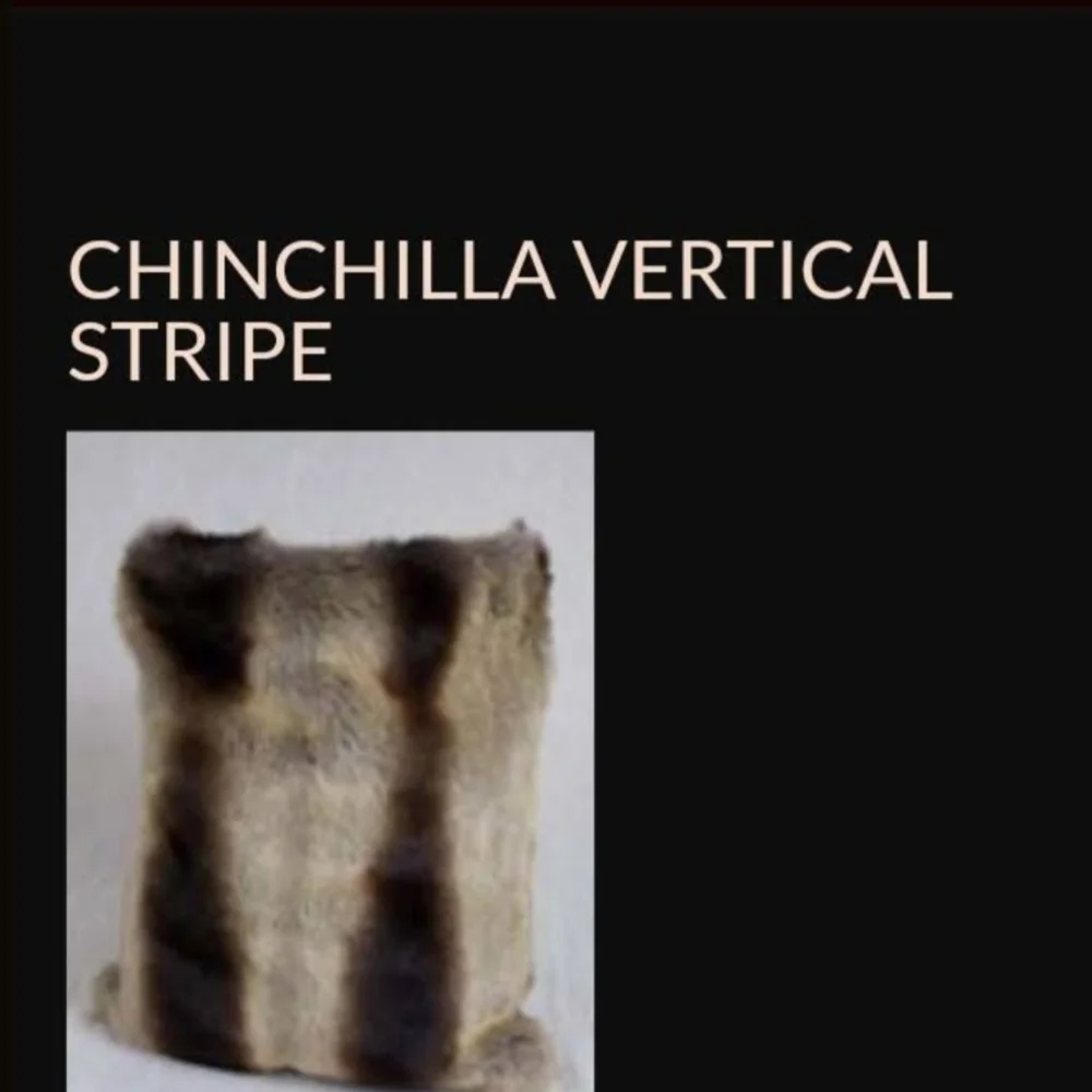 Chinchilla Vertical Stripe Fur Pillow